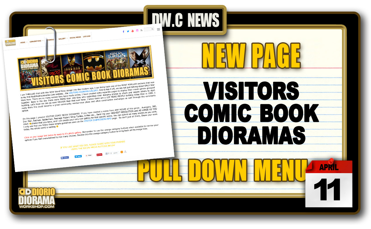 NEW PAGE : GALLERY VISITORS COMIC BOOK DIORAMAS