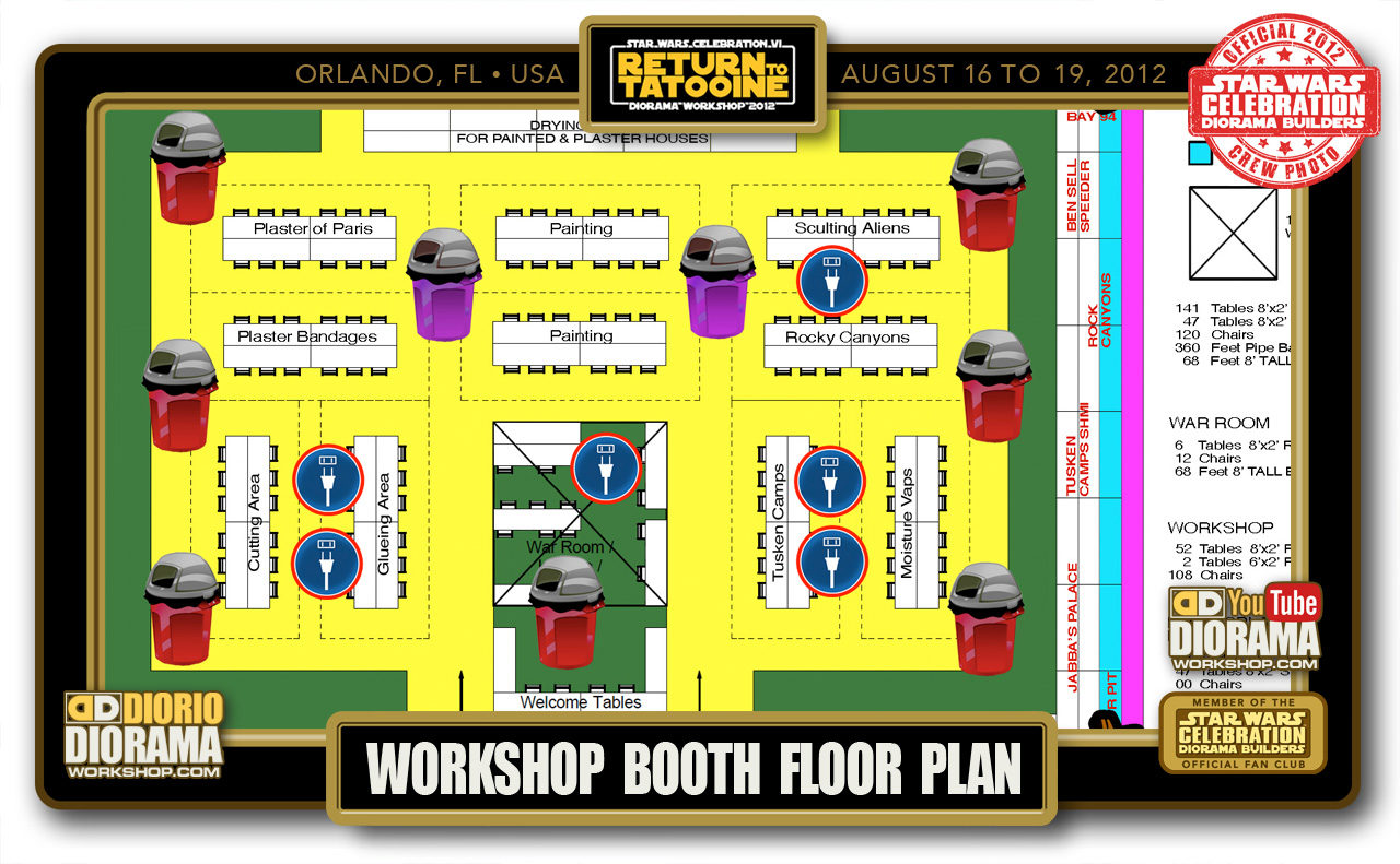 CONVENTIONS • C6 PRE PRODUCTION • WORKSHOP BOOTH FLOOR PLAN
