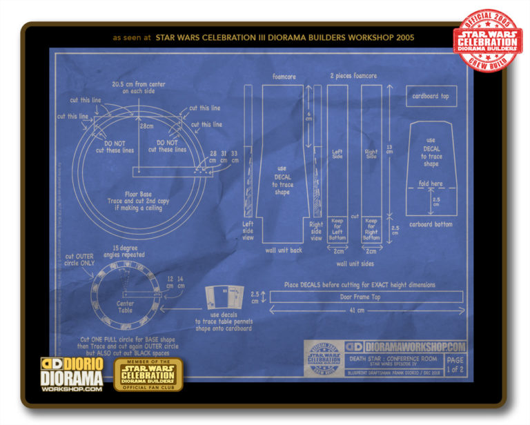 TUTORIALS • BLUEPRINTS • DEATH STAR CONFERENCE ROOM DIORAMA