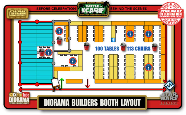 CONVENTIONS • C9 PRE PRODUCTION • DIORAMA BUILDERS BOOTH LAYOUT