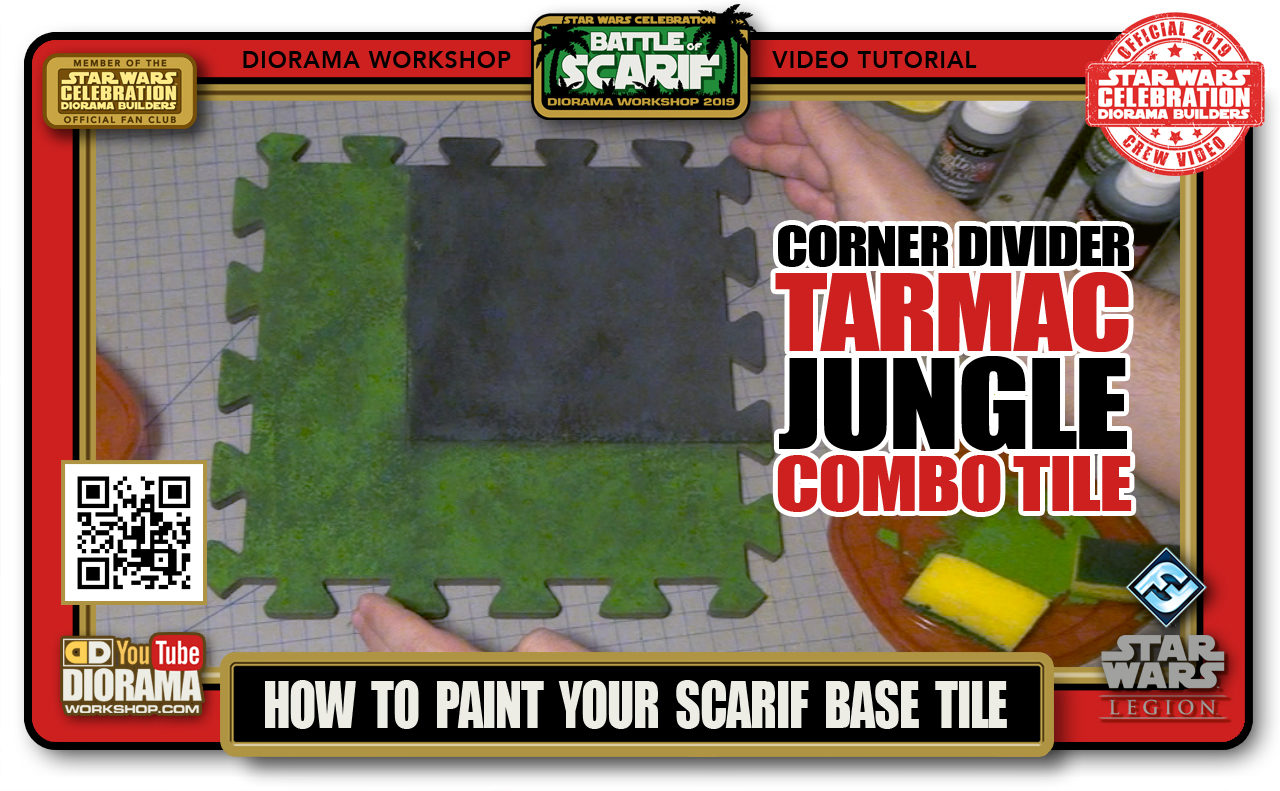 CONVENTIONS • C9 PRODUCTION • HOW TO PAINT SCARIF TARMAC JUNGLE CORNER DIVIDER COMBO TILE