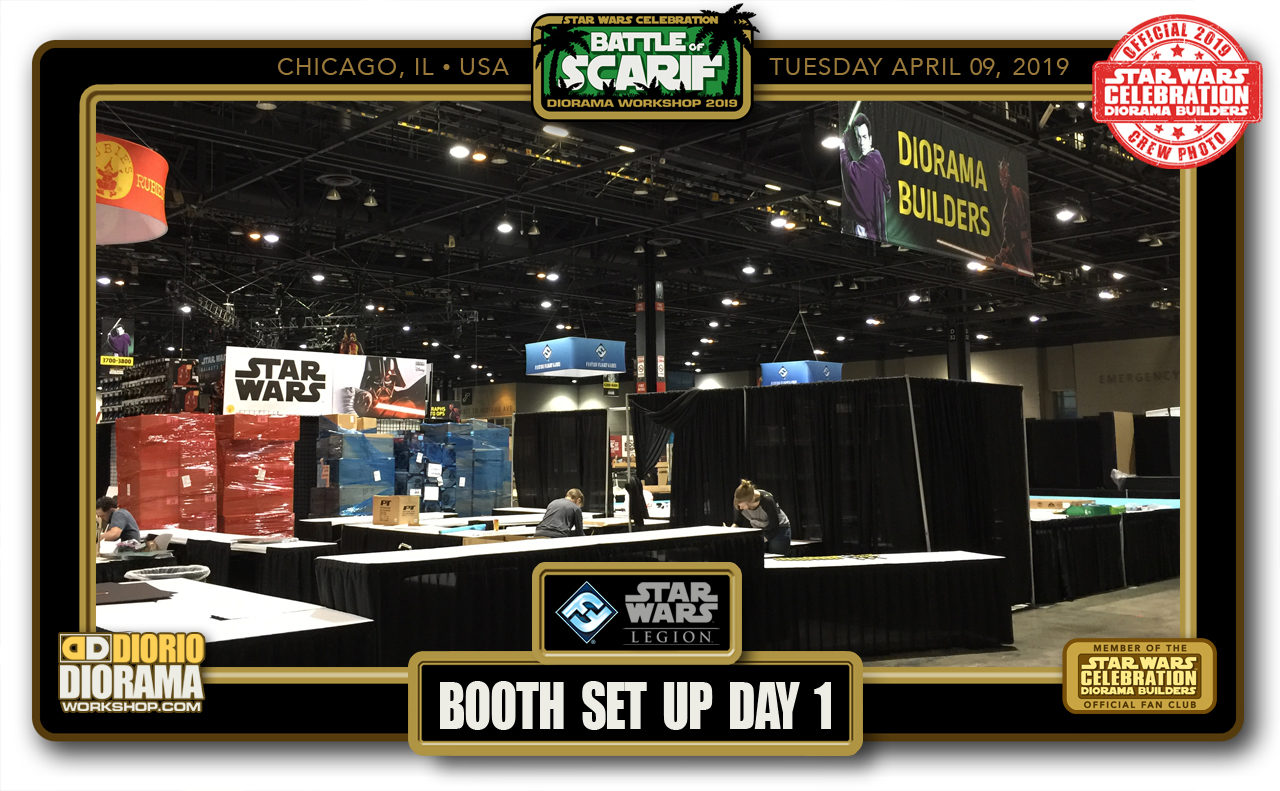 CONVENTIONS • C9 PRODUCTION • SCARIF DIORAMA BUILDERS BOOTH SET UP DAY 1
