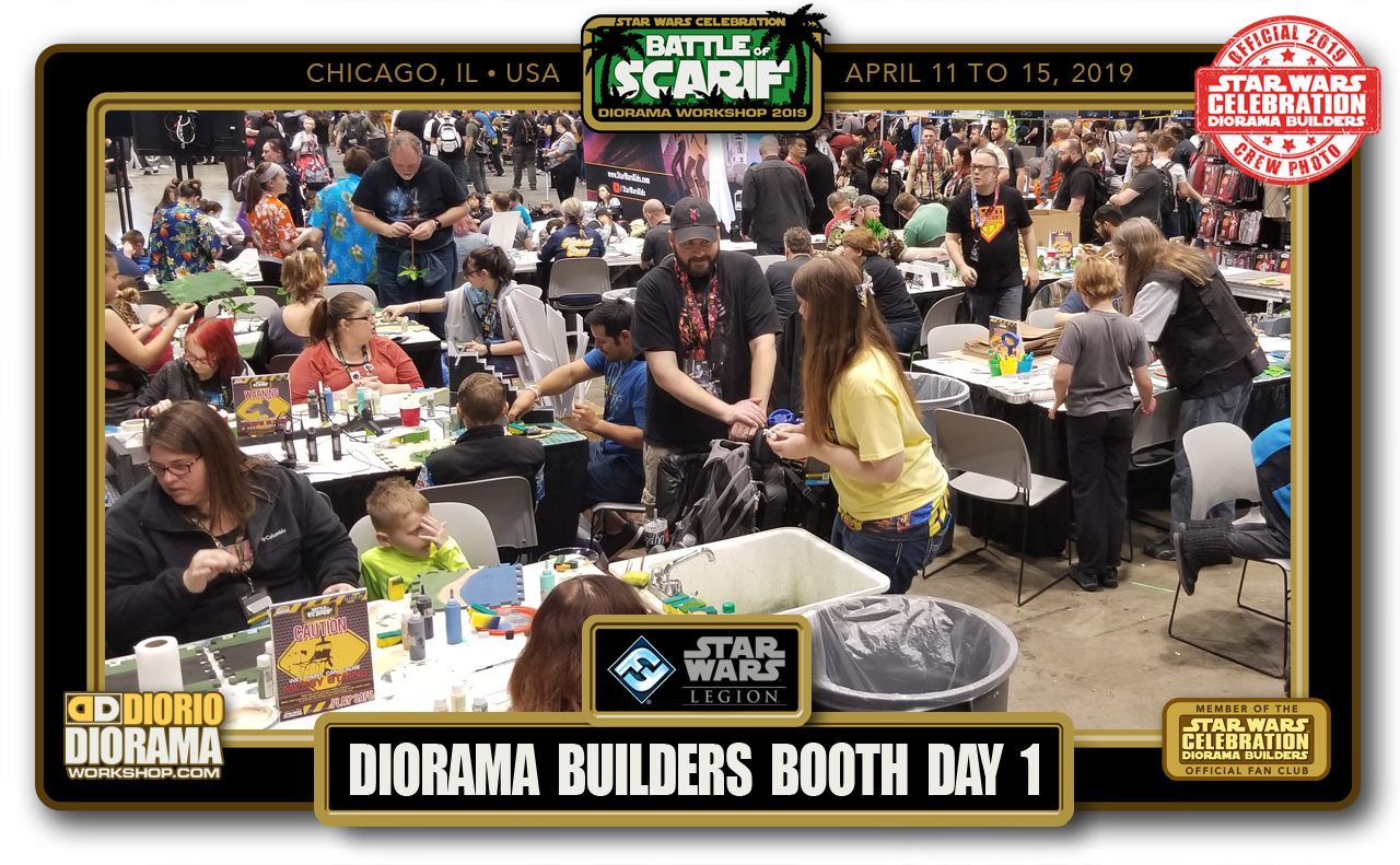 CONVENTIONS • C9 PRODUCTION • SCARIF DIORAMA BUILDERS BOOTH  • PUBLIC BUILD DAY 1