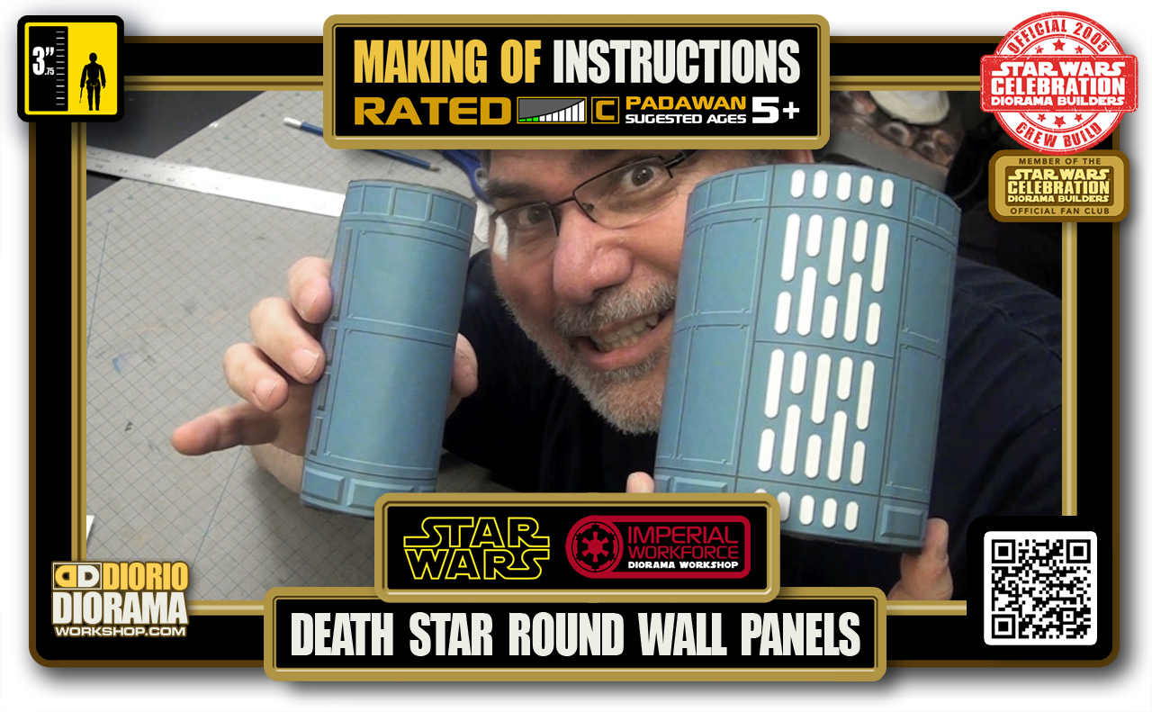 TUTORIALS • MAKING OF • STEP BY STEP INSTRUCTIONS • STAR WARS EPISODE IV • DEATH STAR • HALLWAY ROUND WALL PANELS