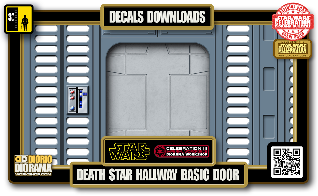 TUTORIALS • DECALS • DEATH STAR • HALLWAY BASIC DOOR 2020 DIORAMA