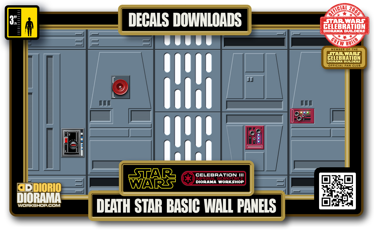 TUTORIALS • DECALS • DEATH STAR • HALLWAY BASIC WALL PANELS