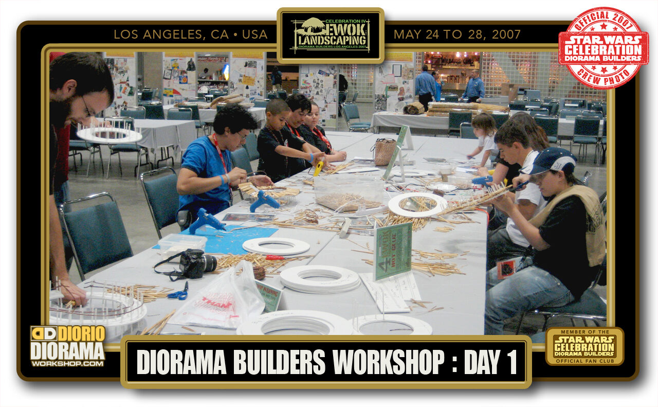 CONVENTIONS • STAR WARS CELEBRATION IV • PRODUCTION • EWOK LANDSCAPING DIORAMA BUILDERS WORKSHOP BOOTH  • DAY 1