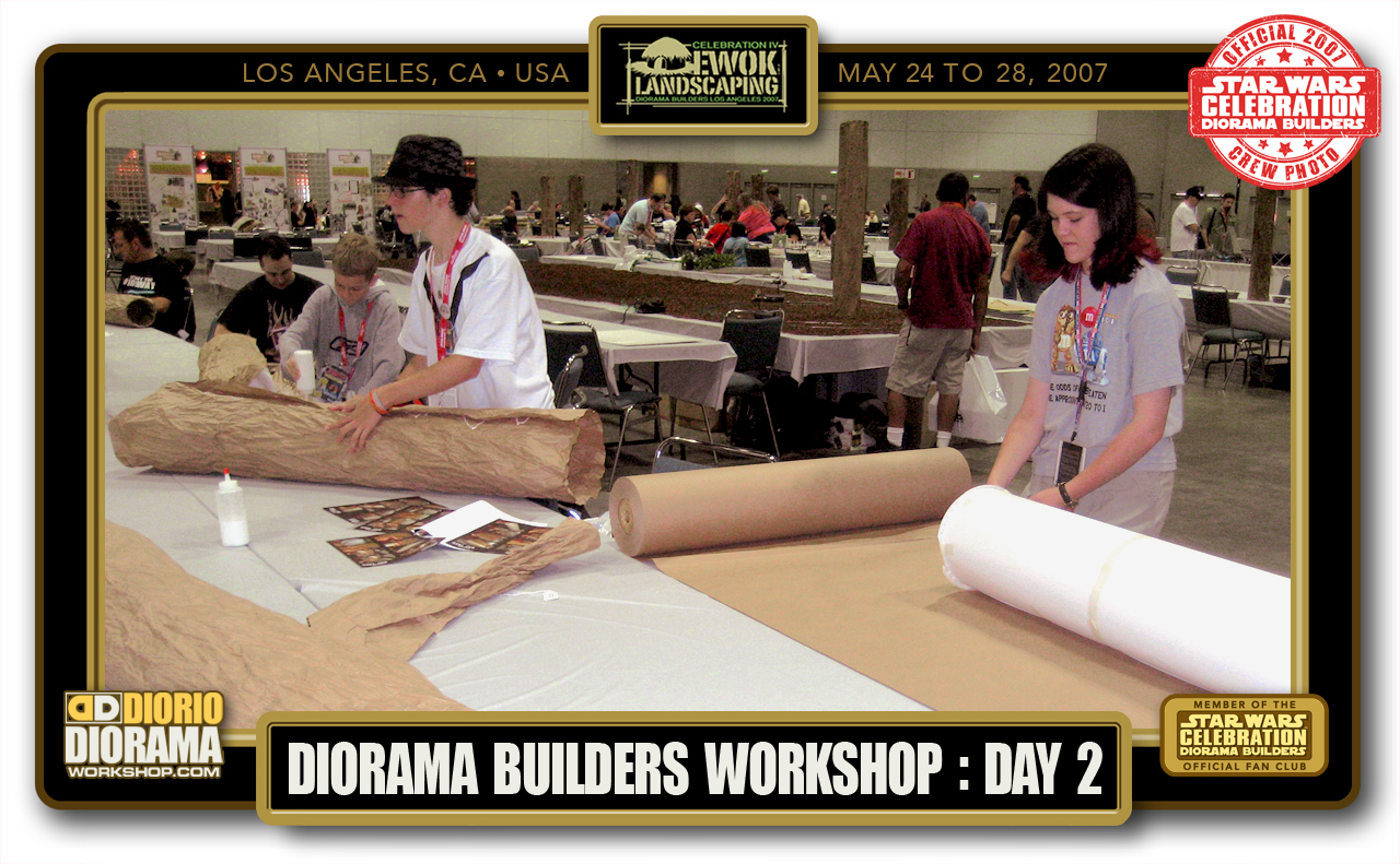 CONVENTIONS • STAR WARS CELEBRATION IV • PRODUCTION • EWOK LANDSCAPING DIORAMA BUILDERS WORKSHOP BOOTH  • DAY 2