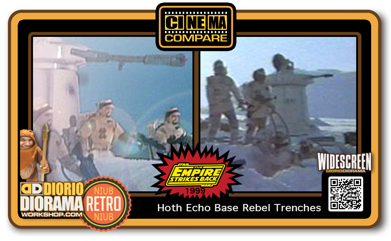 DIORIO DIORAMA • RETRO NIUBNIUB CINEMA COMPARISON • STAR WARS EPISODE V • HOTH • Echo Base Rebel Trench