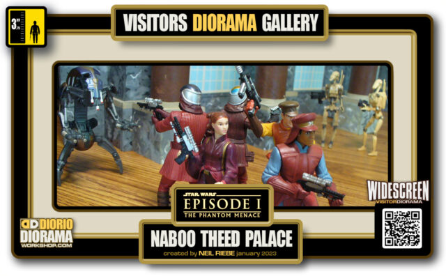 VISITORS HD WIDECREEN DIORAMA • NEIL RIEBE • STAR WARS EPISODE I • NABOO • THEED PALACE