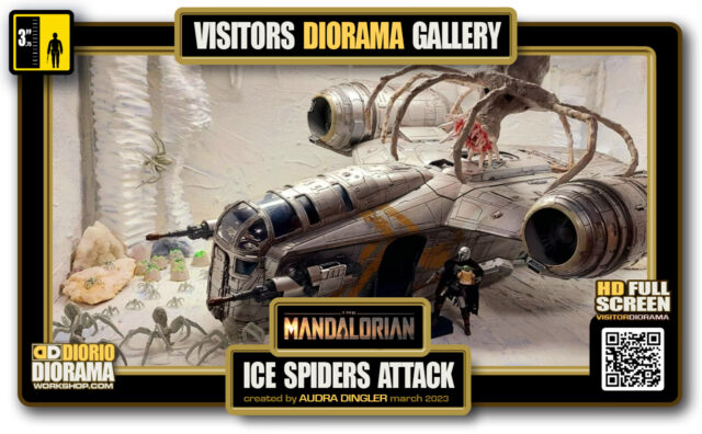 VISITORS HD FULLSCREEN DIORAMA • AUDRA DINGLER • STAR WARS THE MANDALORIAN • MALDO KREIS • ICE SPIDERS CAVE