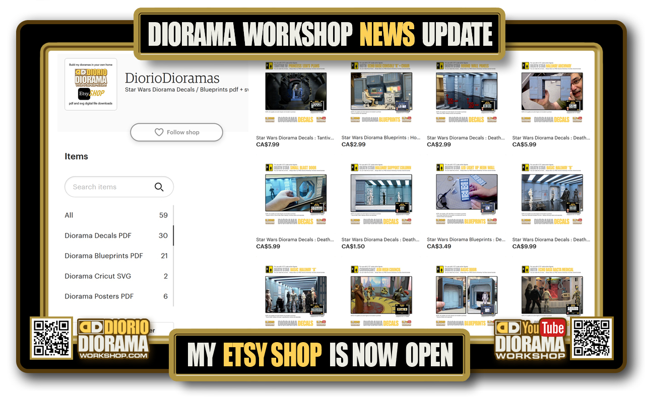 DIORAMA WORKSHOP NEWS • ETSY SHOP • NEW STORE NOW OPEN