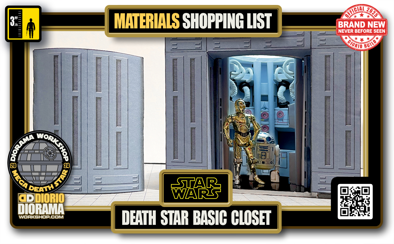 TUTORIAL • MATERIALS LIST • DEATH STAR • BASIC CLOSET ACCESSORY